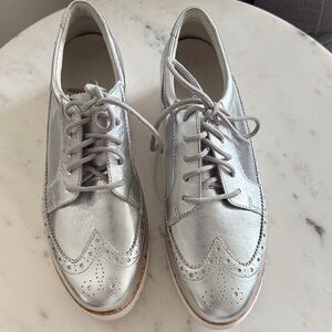 Gabor Metallic Oxfords Shoes Size 9